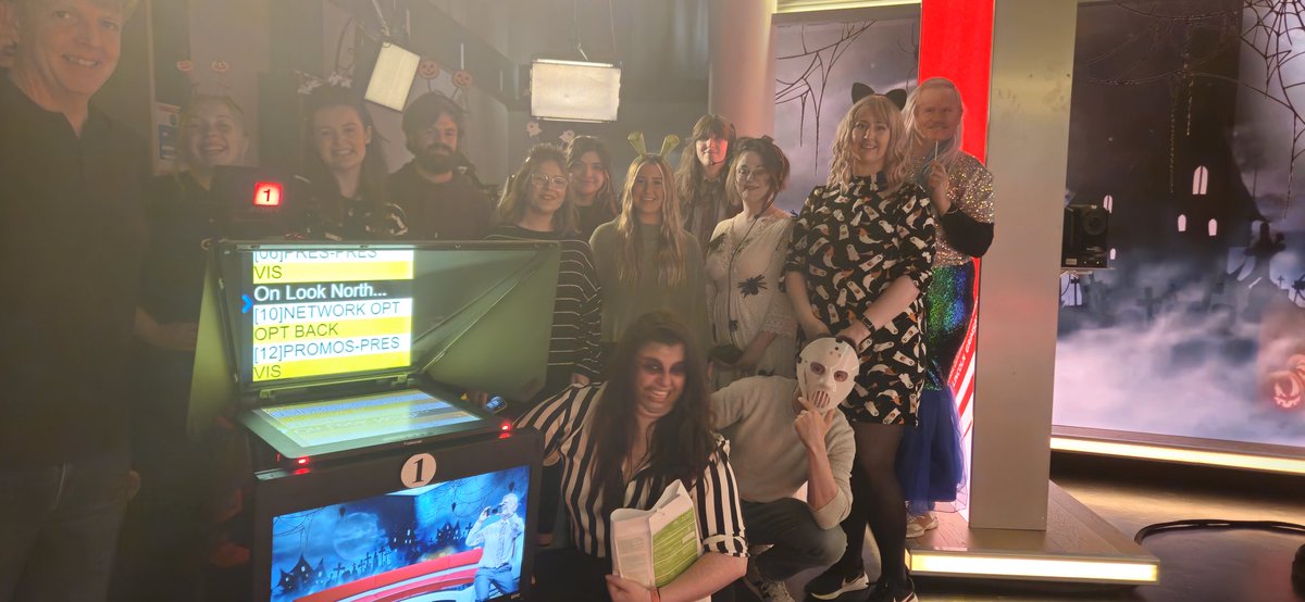 Hope you can join us at 6 30 on BBC1………just look at my crew tonight. They are on top form for Halloween.
