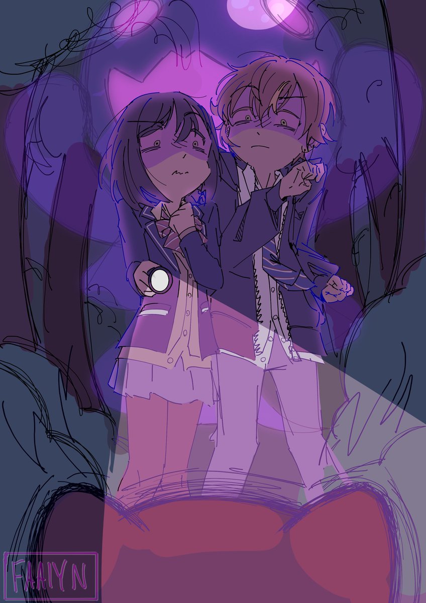 faaiyn's tweet image. Shinonome siblings being stupid (not finished, but i don’t think i’ll ever finish it anyway) - Happy Halloween!! 🎃
#prsk_FA