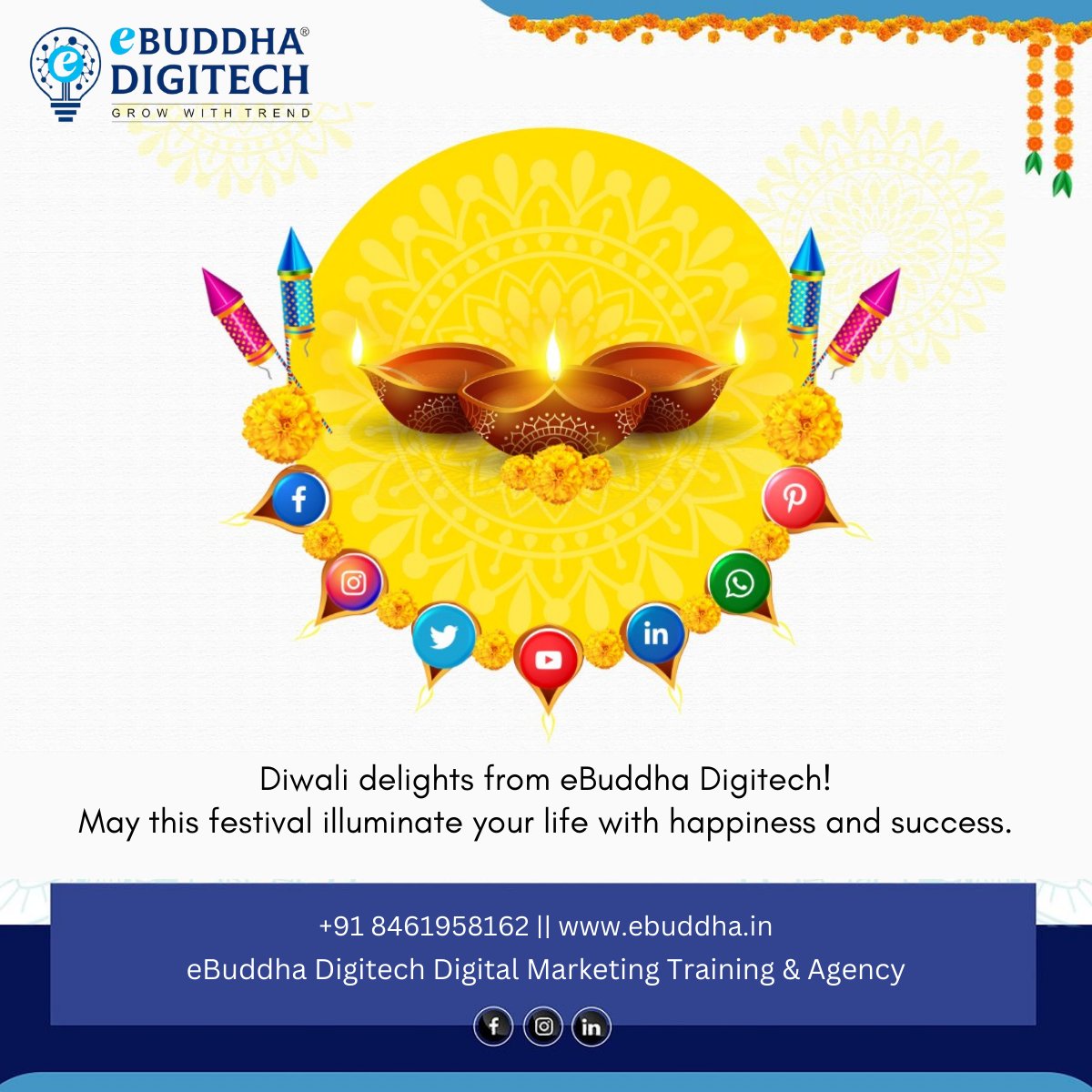 eBuddhaDigitech's tweet photo. Happy Diwali from eBuddha Digitech! Light up your future with the Best Digital Marketing Course in Bhopal!
.
.
#ebuddhadigitech #ebuddha #happydiwali #diwalicelebration #bhopal #digitamarketingsolutions #digitalmarketingtraining https://t.co/cJsZ0IY3ON