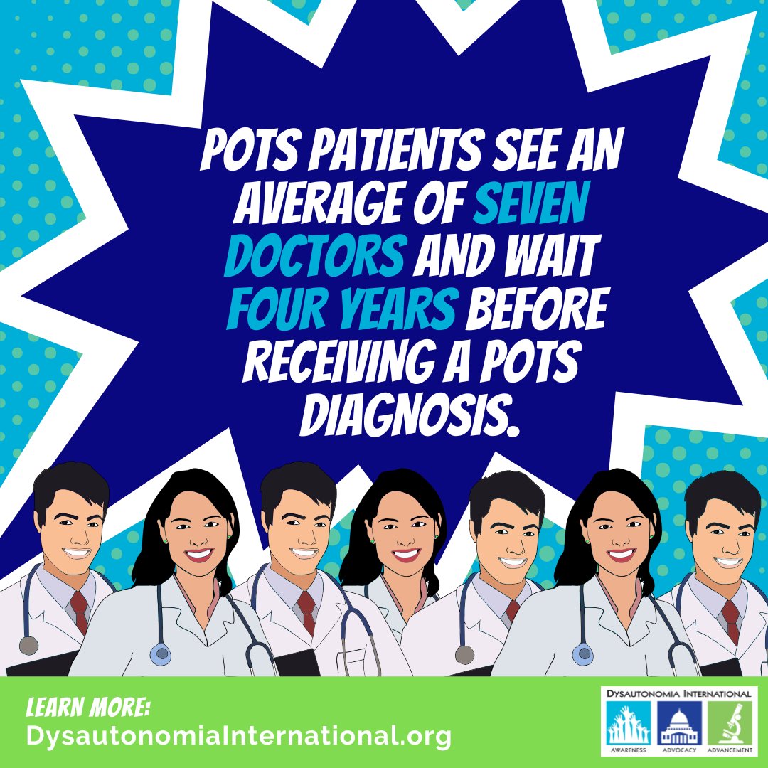 Suffering through years of diagnostic delay and misdiagnosis is not acceptable! Help us reduce diagnostic delays in #POTS and other forms of dysautonomia by making a contribution to support our clinician education programs at CureDys.org.  #DysautonomiaAwarenessMonth