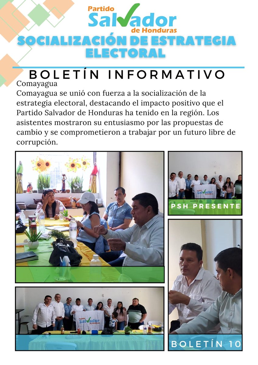 Comayagua se unió con fuerza a la socialización de la estrategia electoral, destacando el impacto positivo que el Partido Salvador de Honduras ha tenido en la región.