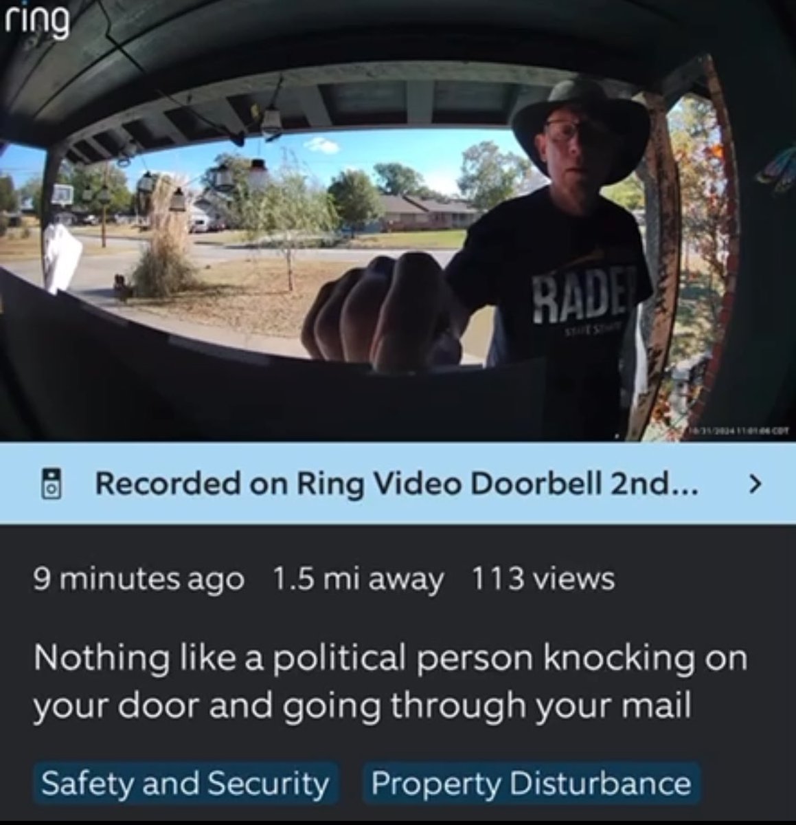 OKSenateDemsCC's tweet photo. Senator Dave Rader who is up for re-election: no privacy in your doctors office, the bedroom, or your mailbox! #VoteBryce https://t.co/bjm7hE0JIe