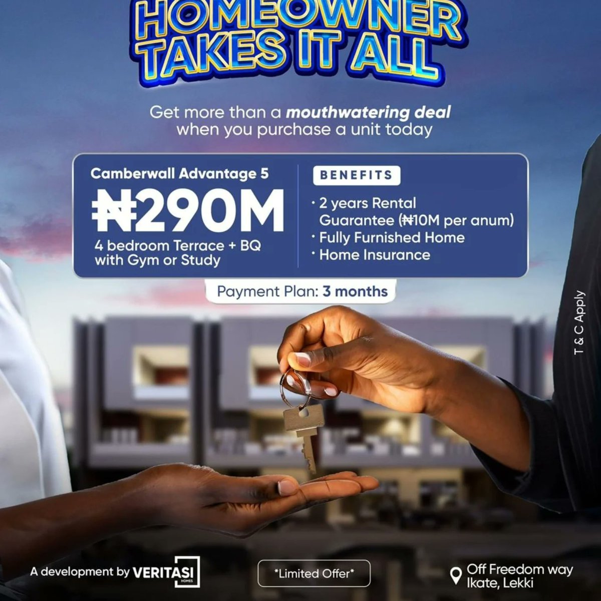 MayogateP's tweet photo. Invest in luxury at Camberwall Advantage 5 &amp; 5 Annex, Lekki Phase 1. 
Offering spacious 2-bedroom, 3-bedroom, and 4-bedroom terrace units, each with premium amenities. Enjoy 24-hour security, a swimming pool, gym, and recreational spaces. CALL☎️: +2348113663921 https://t.co/6epvFVYk2r