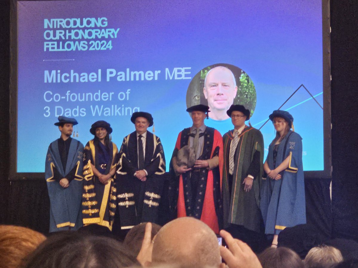 Yesterday Mike was delighted to receive an Honorary Fellowship from Liverpool John Moores Uni
It's the highest award they confer for public recognition of outstanding professional drive, commitment &amp; achievements; those celebrated are seen as role models for students and staff