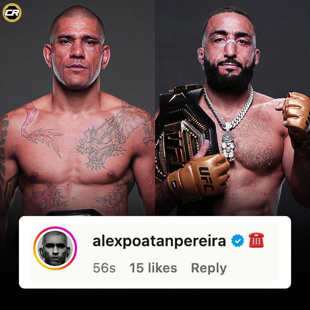 ChampRDS's tweet photo. Alex Pereira reacts to Belal Muhammad's withdrawal from #UFC310 👀👀👀

"☎️" 

#UFC #MMA https://t.co/fp1wz44NxN