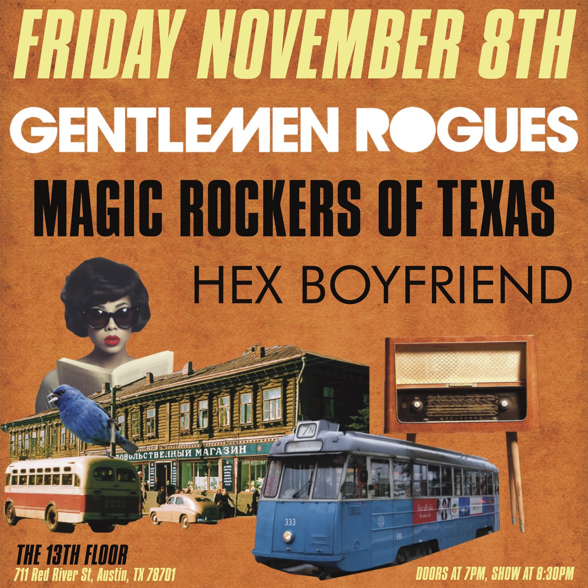 AUSTIN! FRIDAY NOVEMBER 8TH!