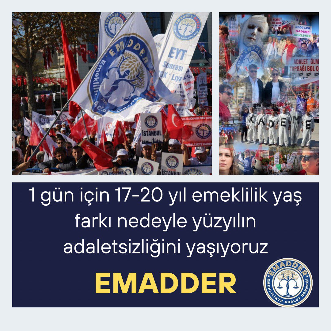TUBA49175133's tweet photo. Yaşı küçük olanın emekli olduğu.
Yaşı büyük olanın 17/20 yıl fazla çalışmak zorunda olan bu haksızlığı asla kabul etmiyoruz.

#KademeYoksaİstifaIşıkhan https://t.co/1NArpUuYWw