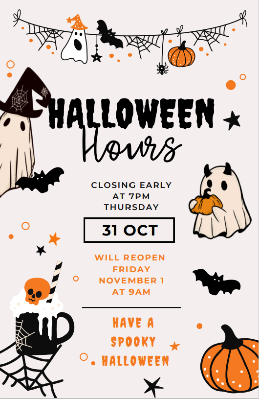 SportClipsUT125's tweet photo. 👻 Happy Halloween! 🎃 Our doors will close at 7pm today for some spooky celebrations! Don't miss out! 👀🔮 https://t.co/ZZ1kt1SMYs