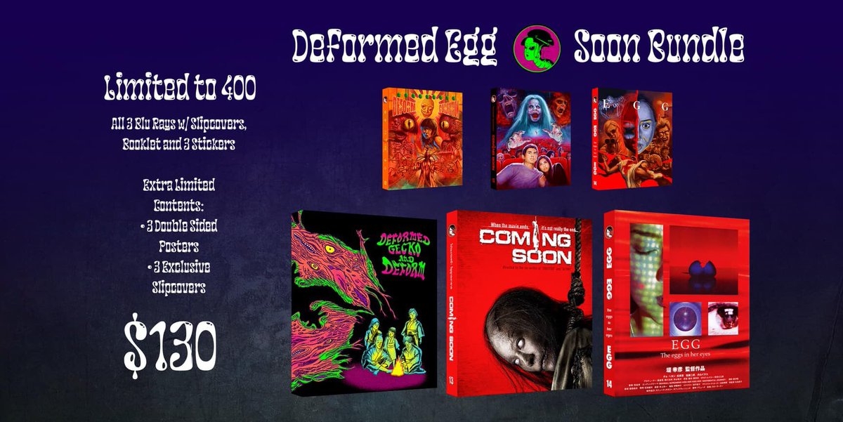 disc_connected's tweet photo. ***ANNOUNCEMENT***

Bundle information has been revealed for the three releases from @Error44442 that is dropping tomorrow at Noon eastern!

#BluRay #PhysicalMedia #BluRays #BoutiqueBluRay #CultMovies #DiscConnected #Error4444 https://t.co/LRt6DAaVeS