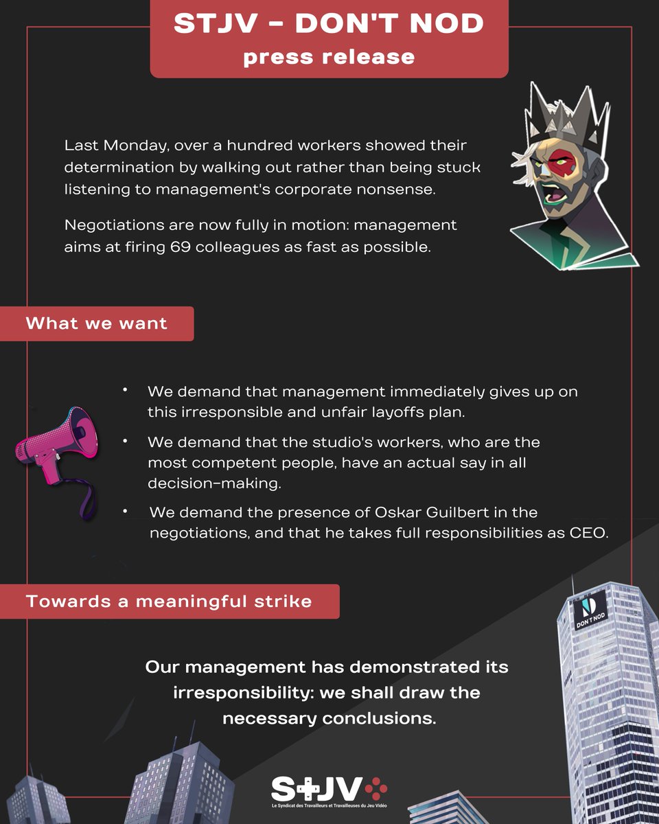 Syndicat des Travailleureuses du Jeu Vidéo tweet media