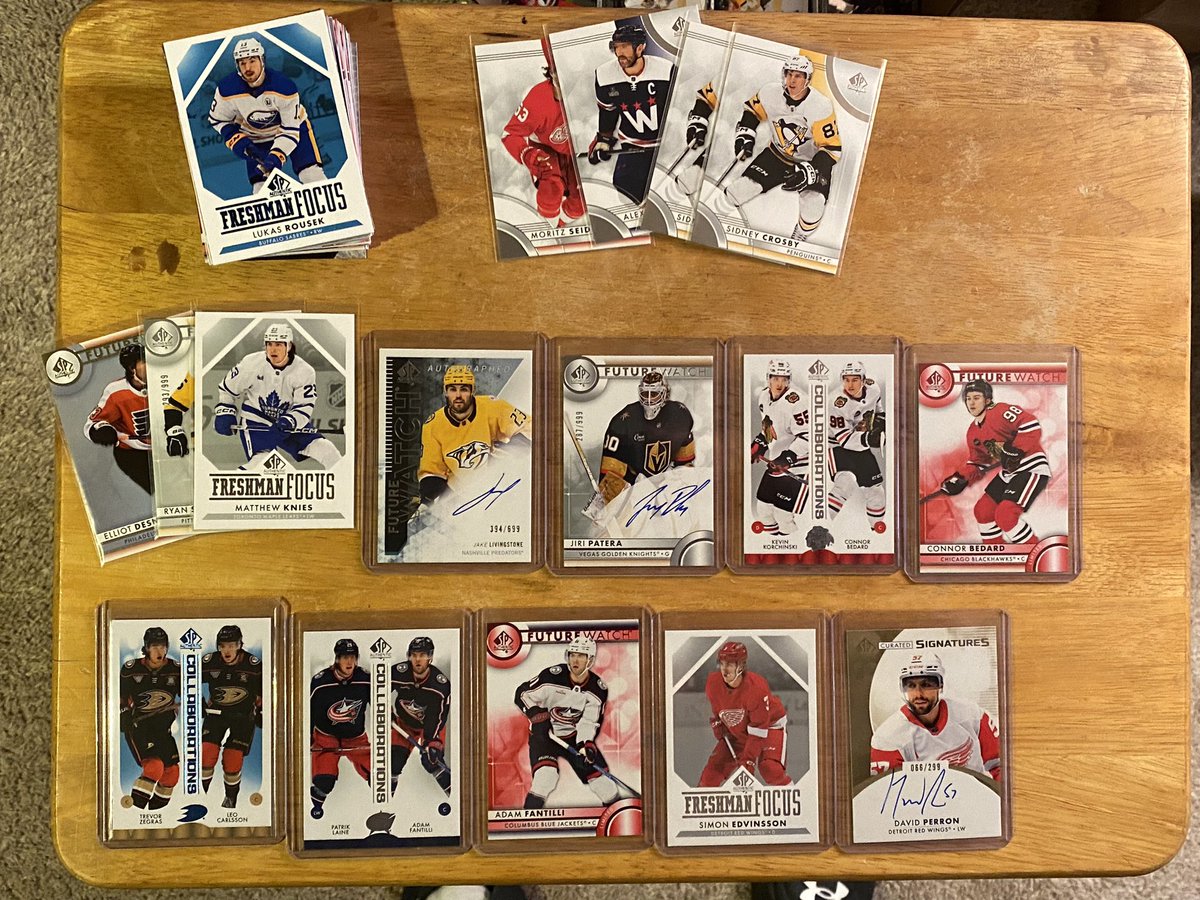 BradCards17's tweet photo. Decided to treat myself to a little early bday present and bought 1 full 23/24 SPA hobby box and the remaining packs (7) from an opened 23/24 SPA hobby box at local card shop.
Here are the hits.
I think I spoiled myself 👀👀👀
#FutureWatchAuto #Bedard https://t.co/onFwP0cKtO