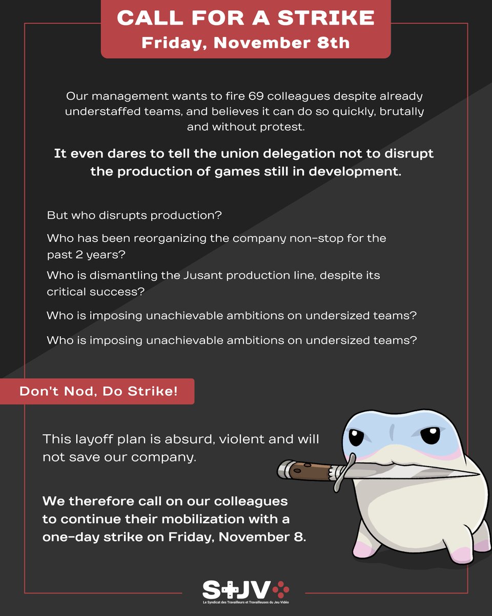 Syndicat des Travailleureuses du Jeu Vidéo tweet media