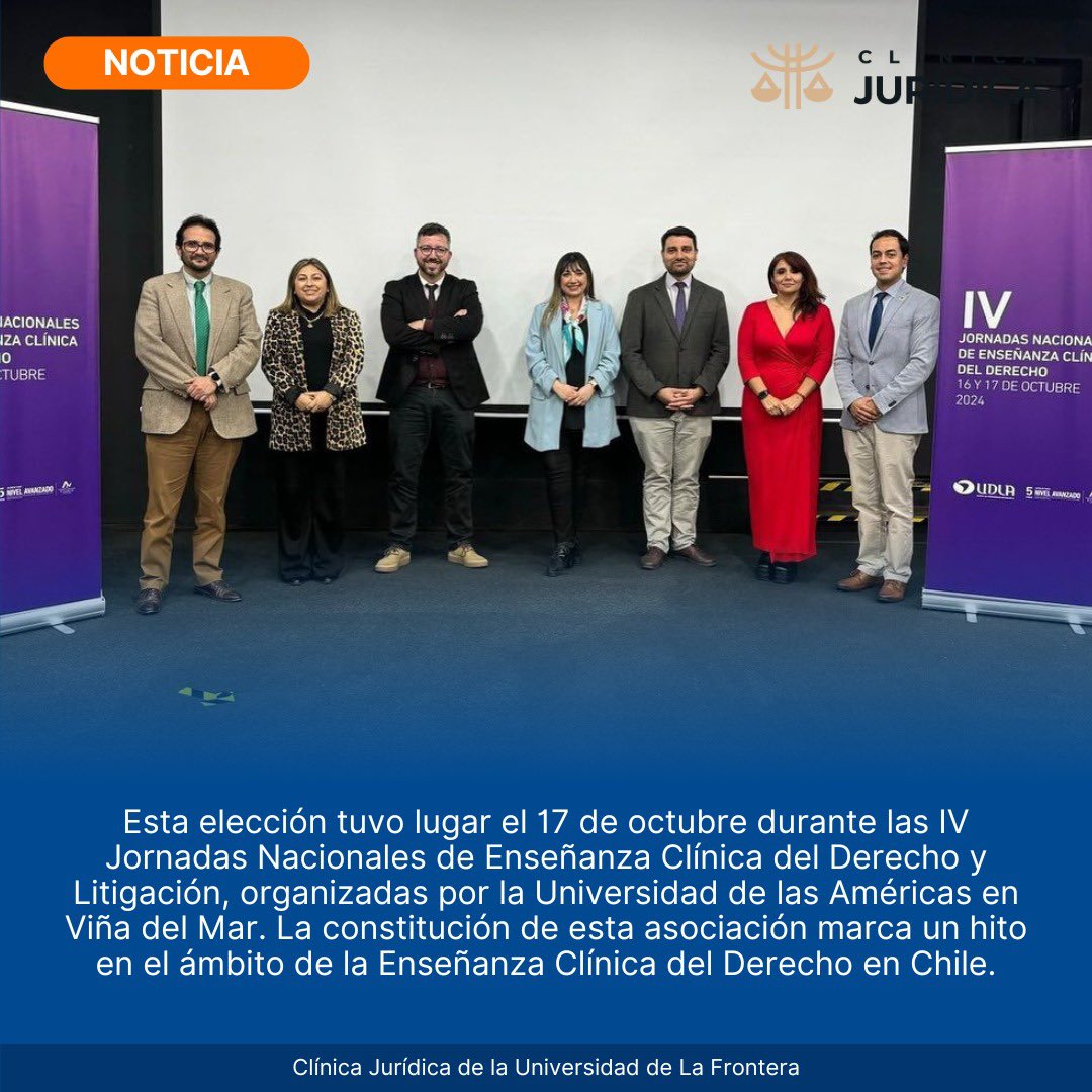 🔵 Noticia | El Coordinador de la Clínica Jurídica y docente de la Escuela de Derecho FCJE UFRO, Mg. Juan Carlos Guajardo Puga, ha sido electo como Director Fundador de la recién constituida Asociación Chilena de Enseñanza Clínica del Derecho y Litigación.