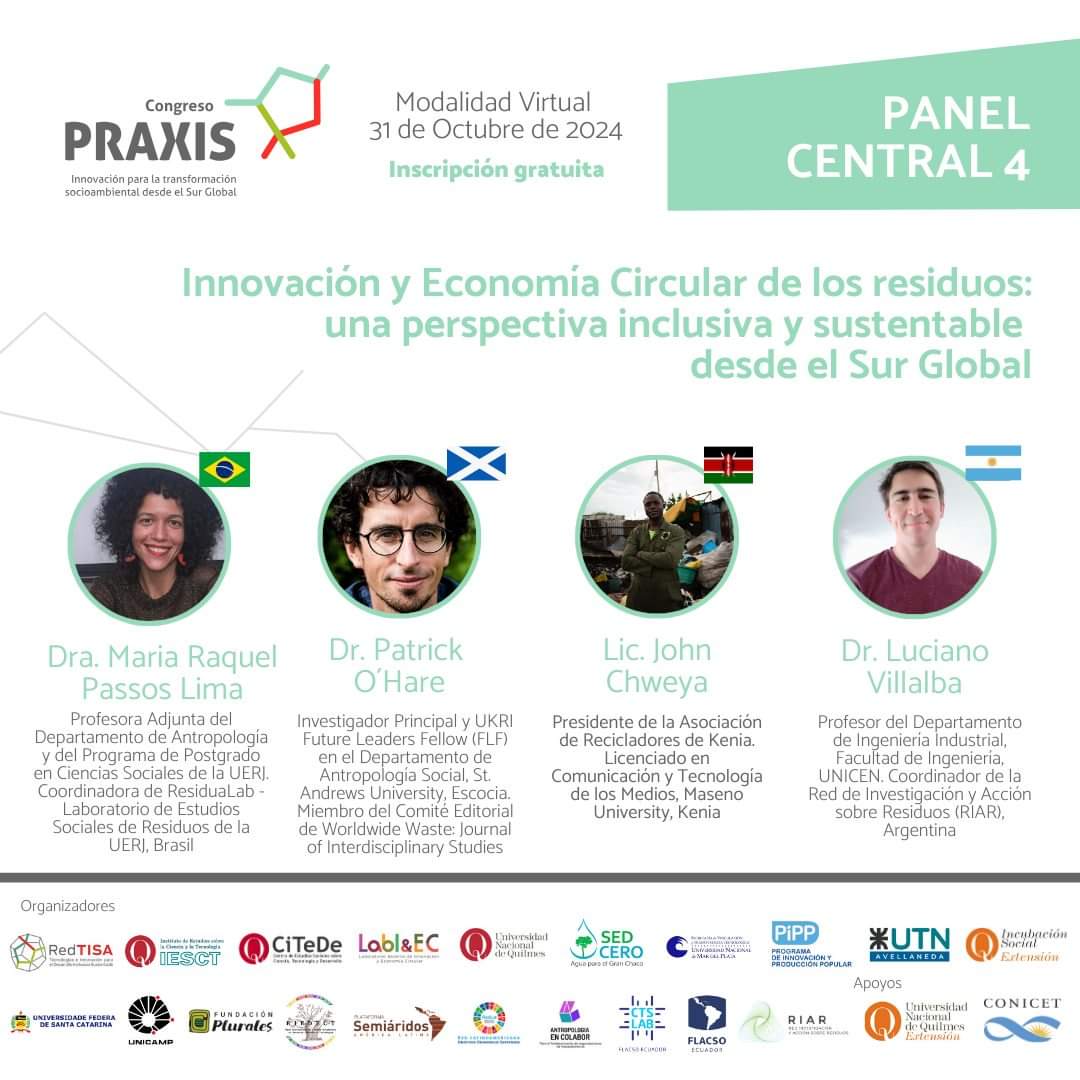 📍¡Último día del Congreso Praxis 2024 "Innovación para la transformación socioambiental desde el Sur Global"!

💻 Aun se puede participar de los espacios virtuales, ingresa en:
youtube.com/@redtisa?si=x9…

#congresopraxis2024 <a href="/RedTISA_/">RedTISA</a> <a href="/PraxisCongreso/">Congreso PRAXIS</a>