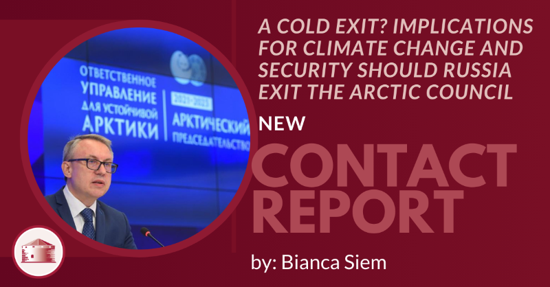 QueensCIDP's tweet photo. #ContactReport | Bianca Siem, University of Manitoba, explores a critical question in her piece for the Contact Report: what happens if the largest Arctic state (Russia) were to leave the Arctic Council?