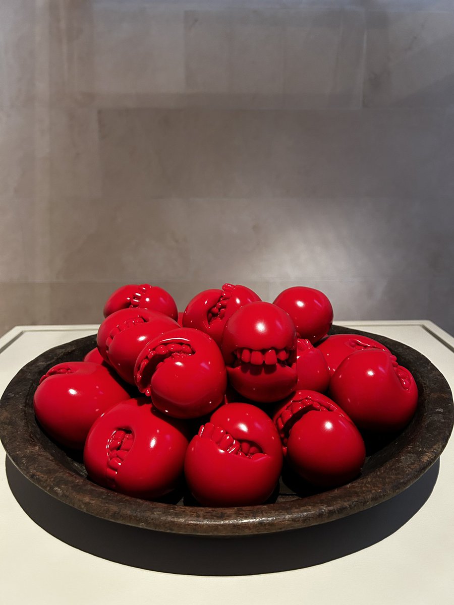 nashersculpture's tweet photo. Happy Halloween from our spooky apples to yours👻🍎🦷

Artwork: Rona Pondick 'Red Platter (21), 1994. Painted epoxy and wooden bowl. Nasher Sculpture Center, Gift of Ruth and Jacob Bloom, 2023. https://t.co/fLMeKEDSVt