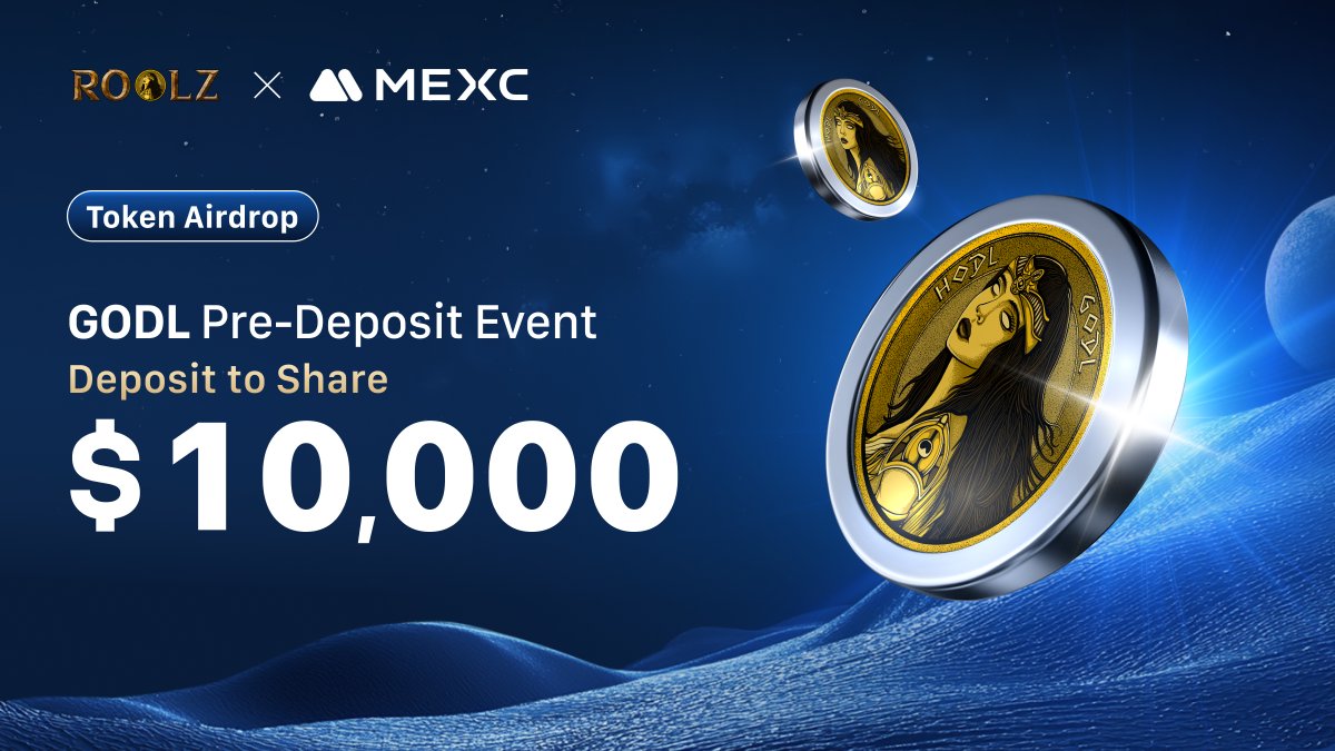 🔥 We're excited to present the <a href="/Roolznft/">RoOLZ</a> / $GODL Pre-Deposit Event!

👉Deposit $GODL to share 10,000 $USDT

⏰ Event Period: October 31, 2024 17:00 - November 5, 2024 09:00 (UTC)

Join now: 🔽mexc.com/support/articl…