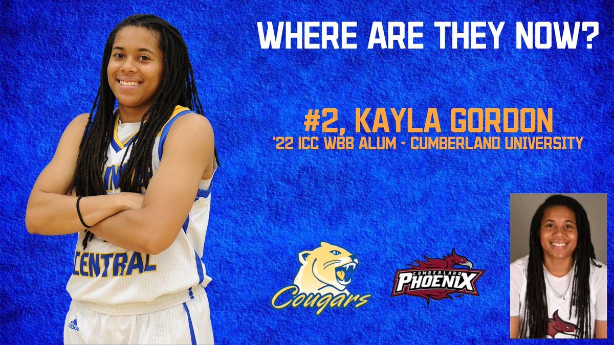 ICC Women’s Basketball (@icc_cougarswbb) on Twitter photo Next up for our actively playing alumni is <a href="/KayyyG3/">Kayla Gordon</a>, now a grad student at <a href="/CumberlandWBB/">Cumberland University Women’s Basketball</a>!
You can find her schedule at this (gocumberlandathletics.com/sports/womens-…) link! Next up for our actively playing alumni is <a href="/KayyyG3/">Kayla Gordon</a>, now a grad student at <a href="/CumberlandWBB/">Cumberland University Women’s Basketball</a>!
You can find her schedule at this (gocumberlandathletics.com/sports/womens-…) link!