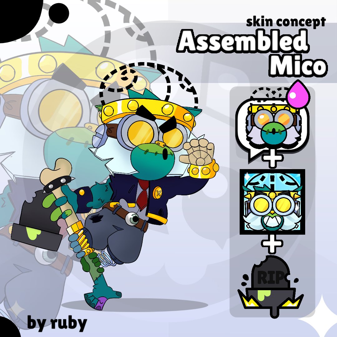 RuBy_ConDi's tweet photo. 🧠Where are MY Brains?! ☠️

My skin from CIS COLLABORATION on Miko

ASSEMBLED MIKO

This skin was made for a long time and painfully, I hope you will appreciate it very well

I was glad that I worked in this collaboration)))

#BrawlStars #BrawlStarsArt #BSCBrawloween #conceptart https://t.co/rGBGe6myS0