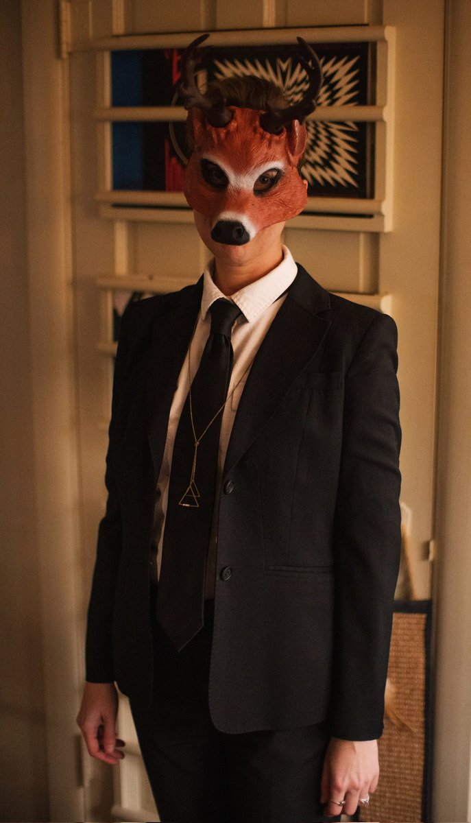 While I was recovering from COVID last weekend my wife dressed as a <a href="/SamLakeRMD/">Sam Lake</a> cultist from Alan Wake II.