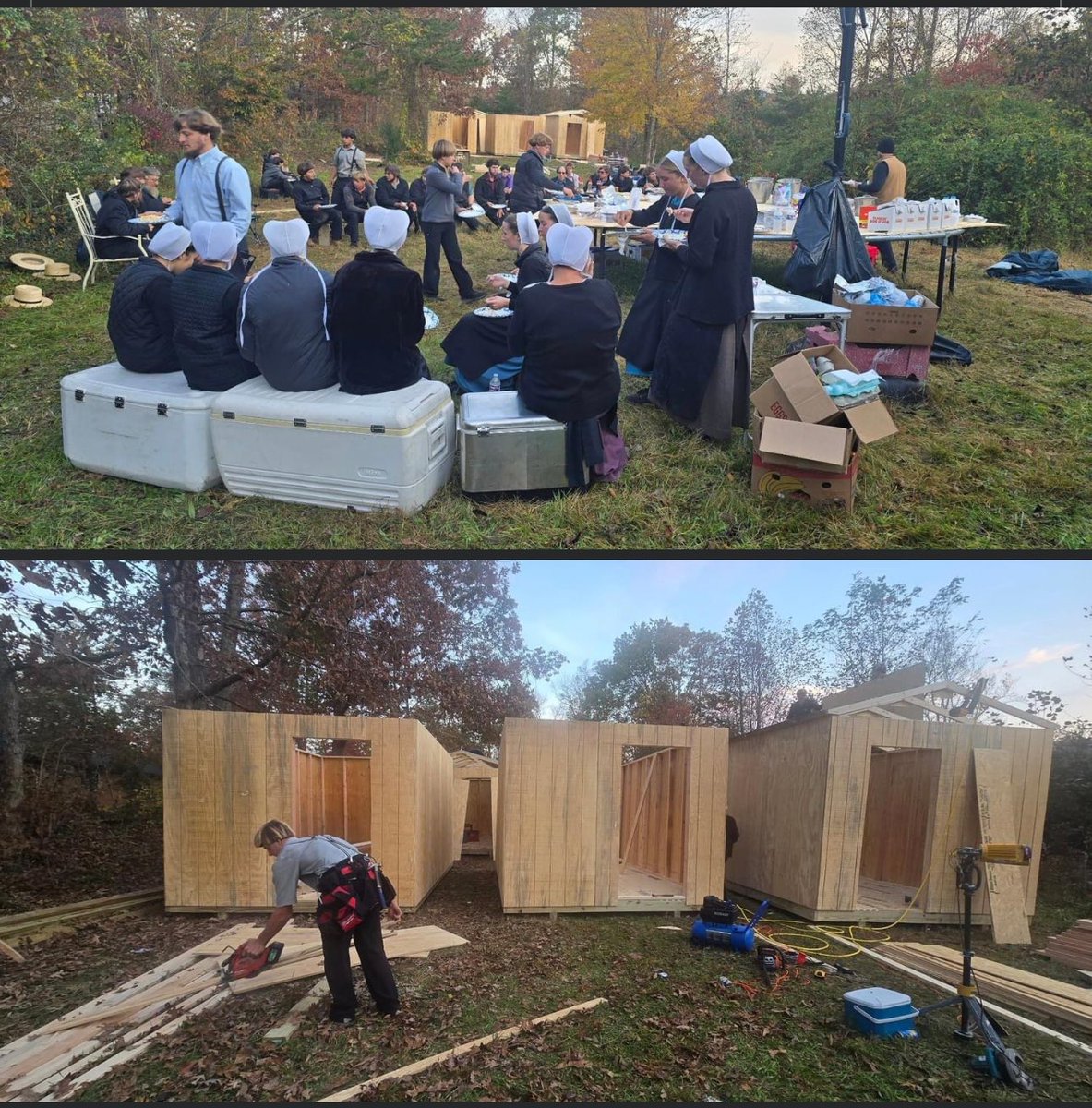 56 Amish workers are helping in Western North Carolina with victims of Helene. They are in search of a base camp close to Black Mountain. They are bringing their own supplies to build “Cabins for Christ”. 

This is the America I love! People coming together from all walks of life