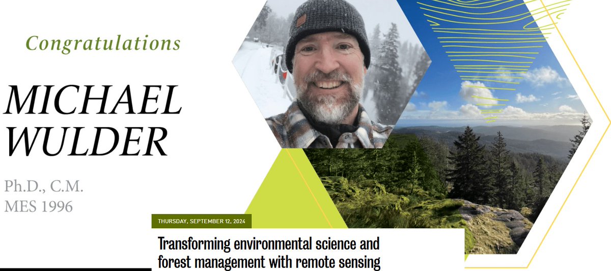 Mike Wulder (@mikewulder) on Twitter photo Thrilled to receive the 2024 Distinguished Alumni Achievement Award from <a href="/UWaterloo/">University of Waterloo</a>! 🎉
It’s an honor to be recognized alongside inspiring alumni making strides in environmental science and sustainability. 🌲🌎
uwaterloo.ca/environment/ne… Thrilled to receive the 2024 Distinguished Alumni Achievement Award from <a href="/UWaterloo/">University of Waterloo</a>! 🎉
It’s an honor to be recognized alongside inspiring alumni making strides in environmental science and sustainability. 🌲🌎
uwaterloo.ca/environment/ne…
