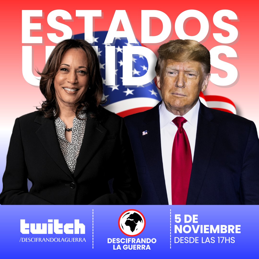 Descifrando la Guerra (@descifraguerra) on Twitter photo 🇺🇸 COBERTURA EEUU 🇺🇸
En <a href="/descifraguerra/">Descifrando la Guerra</a> realizaremos un seguimiento completo de la jornada electoral del 5 de noviembre con conexiones desde Washington, hilos en tiempo real y una maratón en Twitch que se extenderá durante la madrugada.
🔗 Enlace: twitch.tv/descifrandolag… 🇺🇸 COBERTURA EEUU 🇺🇸
En <a href="/descifraguerra/">Descifrando la Guerra</a> realizaremos un seguimiento completo de la jornada electoral del 5 de noviembre con conexiones desde Washington, hilos en tiempo real y una maratón en Twitch que se extenderá durante la madrugada.
🔗 Enlace: twitch.tv/descifrandolag…