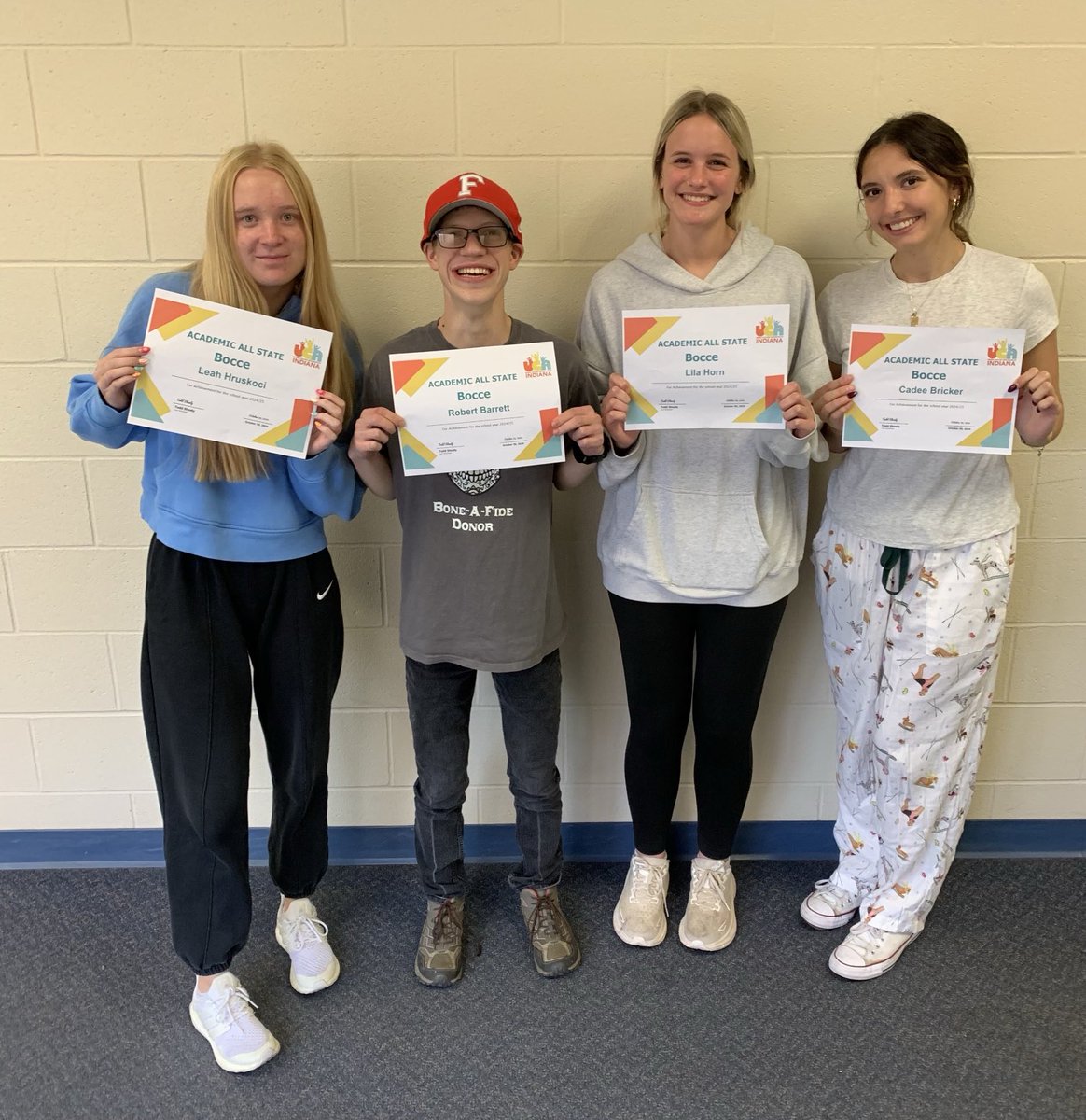 FHS Unified Track (@fhsunifiedtrack) on Twitter photo Congrats to these Tigers, our Bocce Academic All-State students: Leah, Robert, Lila and Cadee. #TigerPride <a href="/HSESchools/">Hamilton Southeastern Schools</a> <a href="/UnifiedCoaches/">Unified Coaches Association of Indiana</a> <a href="/ChampsTogether/">Champions Together</a> Congrats to these Tigers, our Bocce Academic All-State students: Leah, Robert, Lila and Cadee. #TigerPride <a href="/HSESchools/">Hamilton Southeastern Schools</a> <a href="/UnifiedCoaches/">Unified Coaches Association of Indiana</a> <a href="/ChampsTogether/">Champions Together</a>