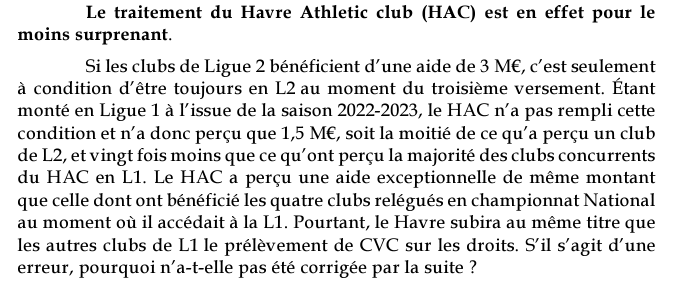 Pierre_B_y's tweet photo. Ah oui, Le Havre ils ont touché moins qu'un club de L2 car ils ont eu le culot de monter en L1.
Le HAC a touché, de l'argent de CVC, la moitié du bonus de VL. https://t.co/S3r0fRLVYI