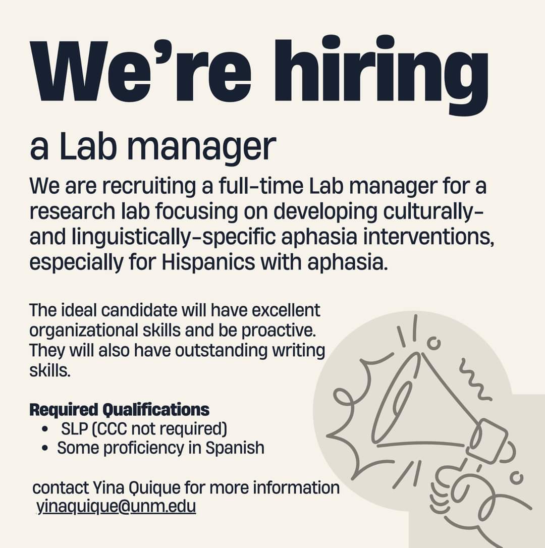 Dr. Brielle C. Stark (she/her) (@briellestarkphd) on Twitter photo #aphasia colleagues, please pass this on! What an awesome experience to work with <a href="/yinaquique/">Yina Quique</a> at UNM Speech & Hearing Sciences! #aphasia colleagues, please pass this on! What an awesome experience to work with <a href="/yinaquique/">Yina Quique</a> at UNM Speech & Hearing Sciences!