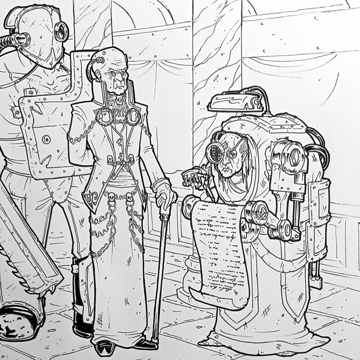 CountersunkCSK's tweet photo. Nectober Day 31 - Guild
And with that, Nectober is done for another year!
#Necromunda #necromundaworldbuilding #Nectober #inktober #inktober2024 #underhive #guild #servitor #warhammer40k https://t.co/g65SjUqqsH
