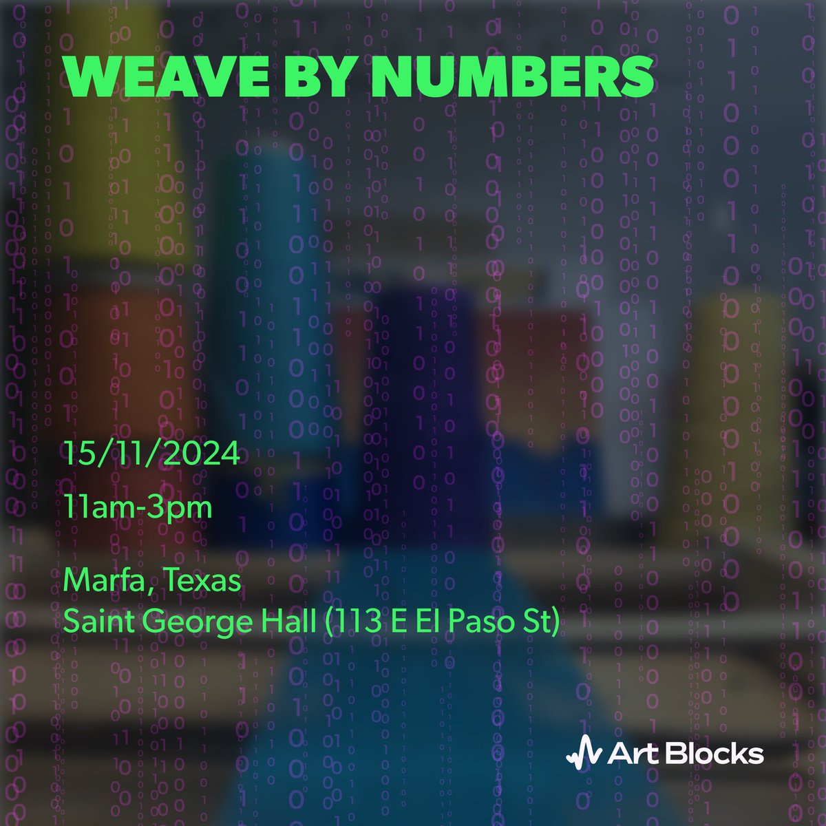 In this performance, I’ve designed a system where visitors follow specific instructions, and based on their guidance, I weave a miniature rug.

If you’re attending the <a href="/artblocks_io/">Art Blocks</a>  event, don’t miss the opportunity to participate in this performance!