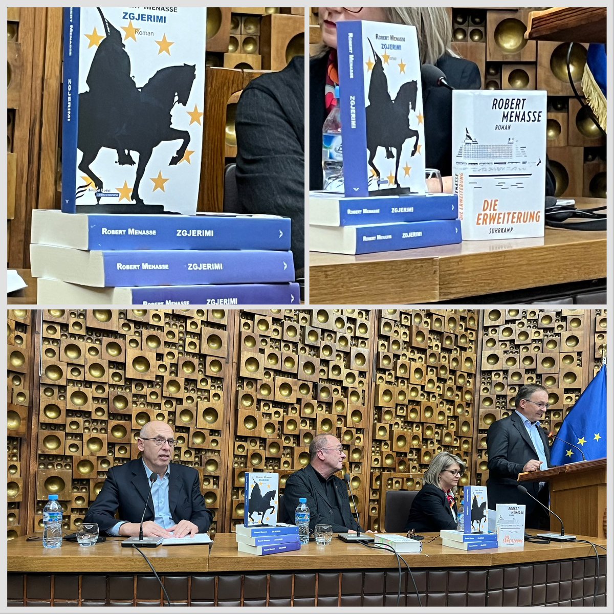 Not only interesting but also inspirational was to hear the author Menasse and two excellent moderators Augustin Palokaj and prof <a href="/BlertaIs/">Blerta Ismajli</a> . Do we have Europe of hope vs Europe of fear. Is Hotel Europe closed? Are we able to explain the sense of European union?