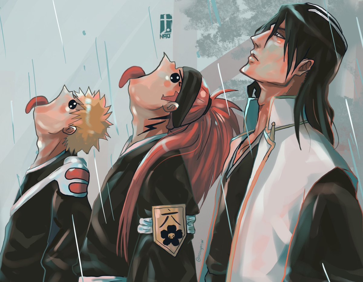 unohanao's tweet photo. #BLEACH 恋次、一護、白哉 https://t.co/ZgwG1KW0rS