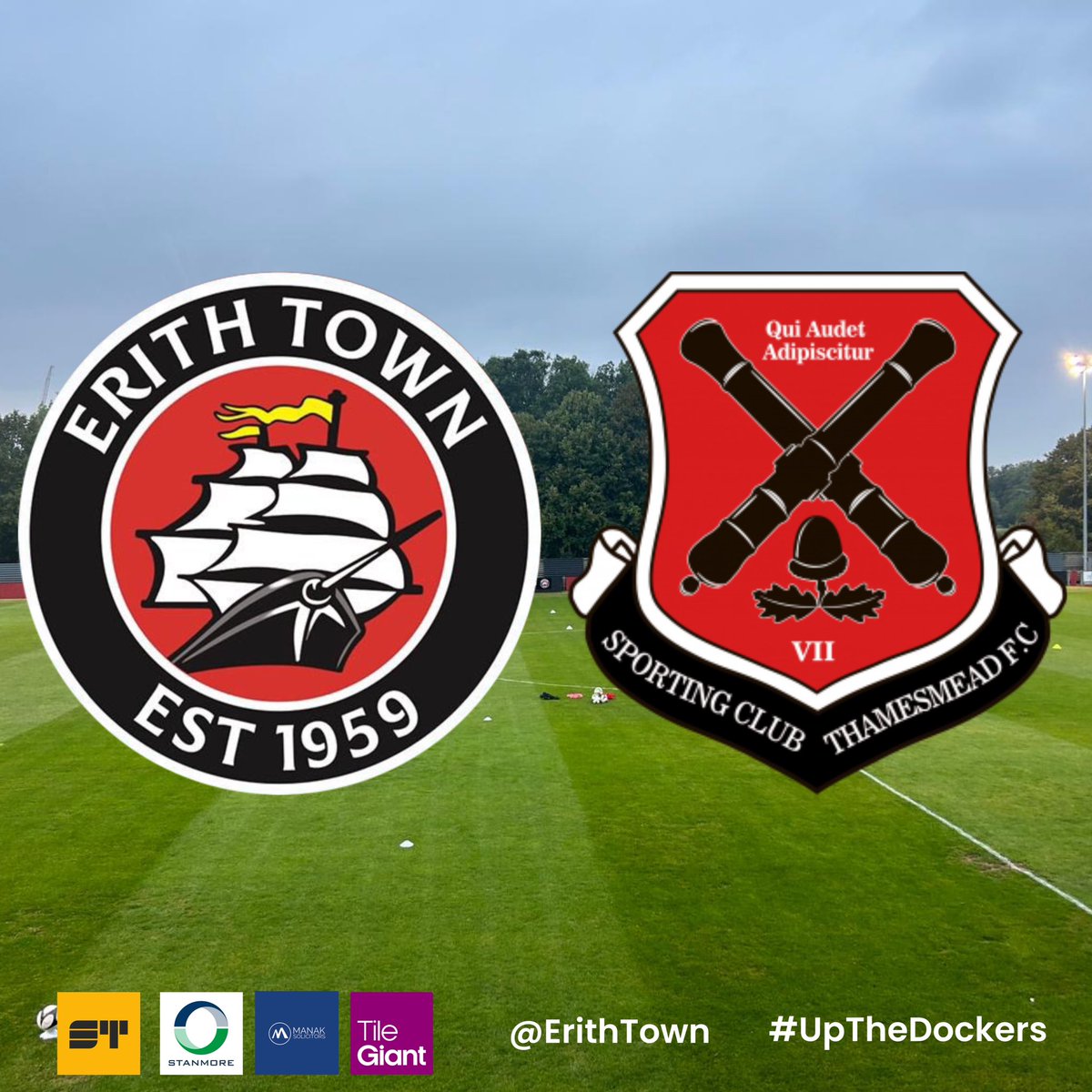 ErithTown's tweet photo. 🛣️ | #ErithTownU23s TONIGHT

Tonight sees our #ErithTownU23s in action with @SCThamesmeadFC U23s!

📊 @SCEFLeague DEVELOPMENT WEST
🏟️ @StanmoreLtd STADIUM
⌚️ 7:45PM
🎟️ £5 ADULT
🆓 U15 ACCOMPANIED BY ADULT
💷 CASH ONLY

https://t.co/5wsNNV3Zo3

#UpTheDockers https://t.co/c5CbyRM0Ds