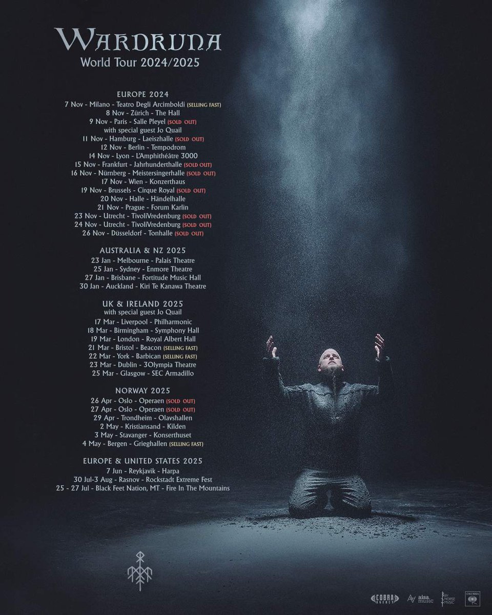 wardruna's tweet photo. We are one week away from starting the European leg of the World Tour. See you next week in Milan!

Information and tickets:
https://t.co/g5x2BBeC1Z https://t.co/da5dYH7tw8