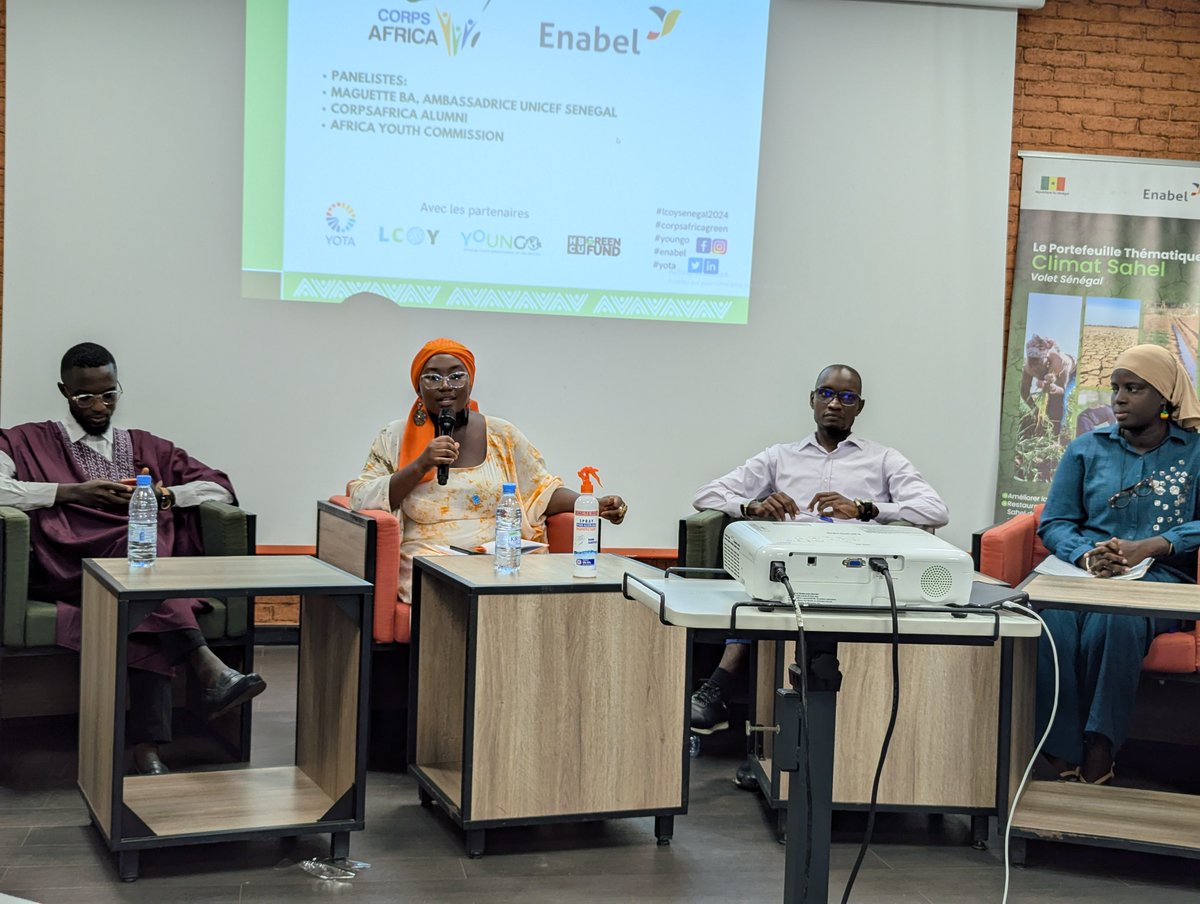 EnabelauSenegal's tweet image. Enabel, partenaire de la 3e édition de la Conférence Locale des Jeunes sur le climat organisée par @CorpAfrica Sénégal. Enabel, à travers le Portefeuille thématique climat Sahel appuie les organisations de la société civile dans leurs actions de plaidoyer et de sensibilisation.