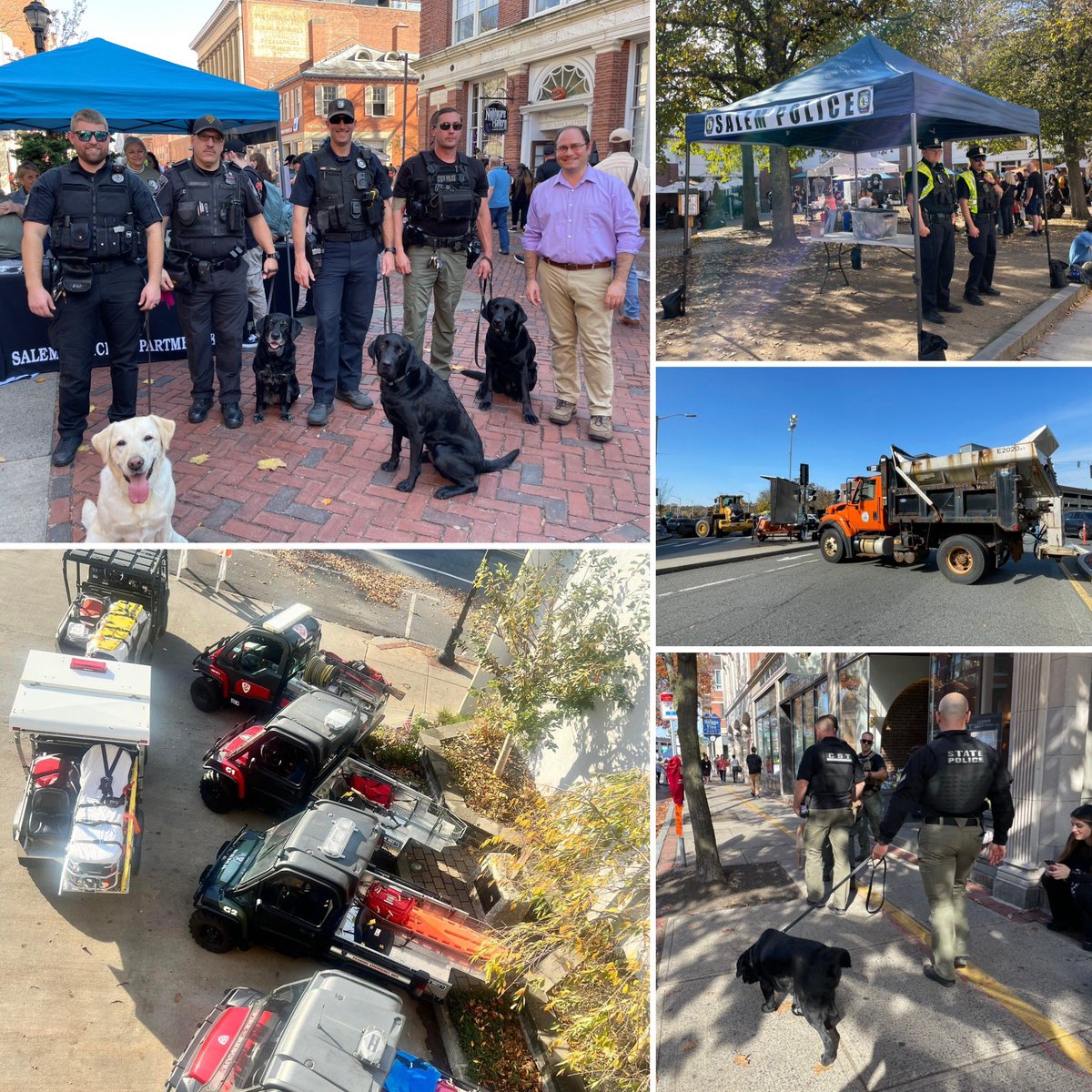dspangallo's tweet photo. Halloween in #SalemMA is first and foremost a public safety operation.

Help by leaving weapons at home - even as part of your costume - report issues to police (911 for emergencies, 979-744-1212 for non-emergencies, look for the blue tents if downtown), &amp; stay respectful of all. https://t.co/IsJrv23Stf