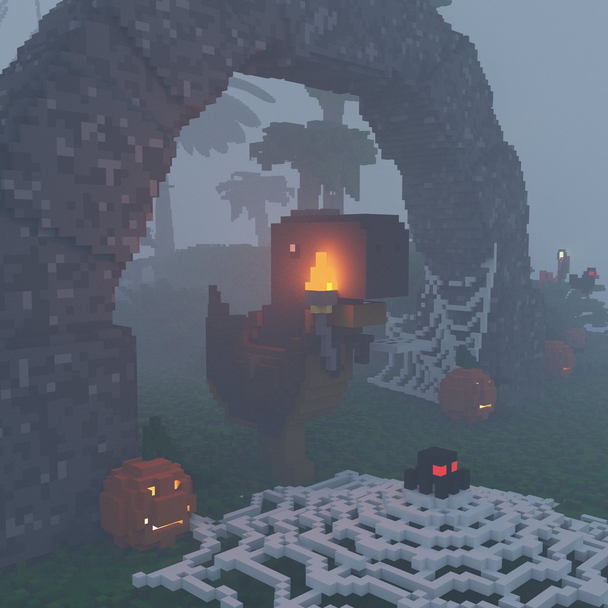 VoxGraou's tweet photo. Grace �� mon invitation,  Dinosorcier ne me lancera pas de mauvais sort « Je viens à ta porte la nuit d'Halloween, tu dois choisir entre un gros rugissement ou une farce. Qui suis-je ? » #Graouween https://t.co/h92UVyIqp1