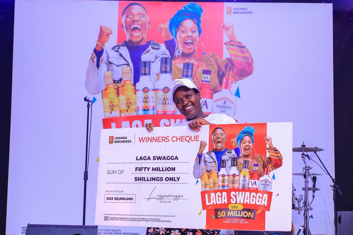 Uganda Breweries Limited (UBL) has awarded Susan Kyokusiima, a farmer and bar owner from Mitoma District, a grand prize of UGX 50 million after she emerged the overall winner of the Laga Swagga national-wide campaign.
