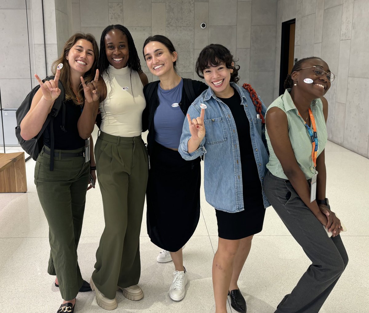 On Thursdays, we wear “I voted” stickers! 
Our program gives us dedicated time to early vote during our morning didactics.
#vote