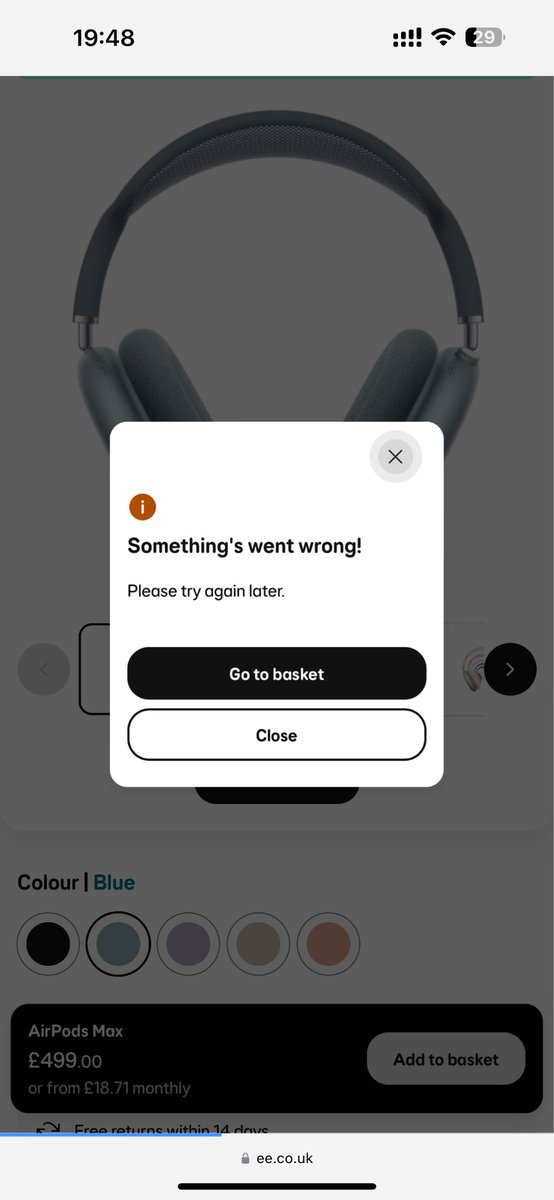 Stephen38281367's tweet photo. @EE why is it every time I try to purchase something through your website or app, it always fails! Genuinely useless website. I want to swear and call EE absolutely useless! And no, I don’t want to call someone! 

Get a grip of you webpage https://t.co/kRRJ6Cdc0q