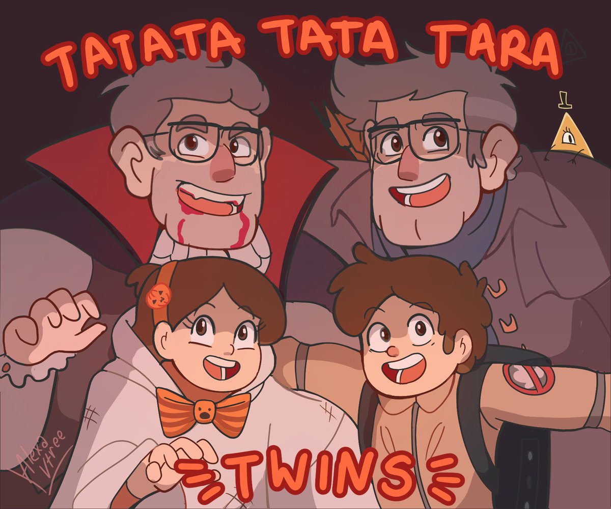 alexavthree3's tweet image. Ghostbusters and Vampire Slayers! I love drawing Mabel! :3 #GravityFalls