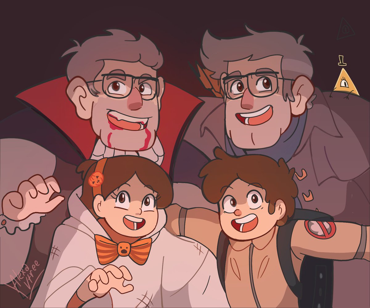alexavthree3's tweet image. Ghostbusters and Vampire Slayers! I love drawing Mabel! :3 #GravityFalls