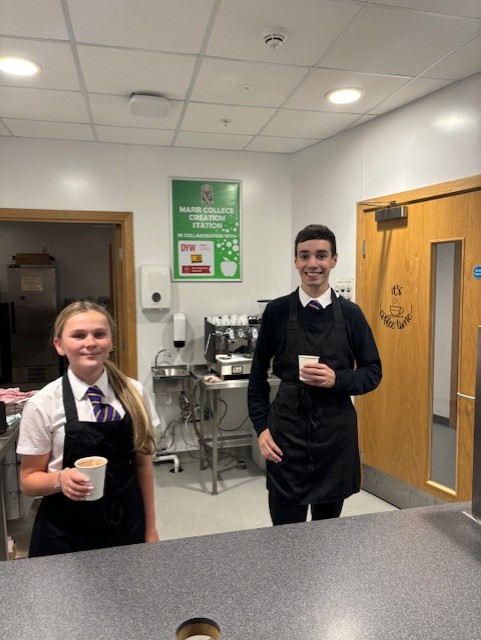 MarrColOfficial's tweet photo. Well done to all our #HotChocolateThursday winners 👏👏👏 and huge thanks to Mrs Gourlay and our pupil Barista team ☕️🍰 #Community #MarrCARES https://t.co/2zzNJy6Wlf