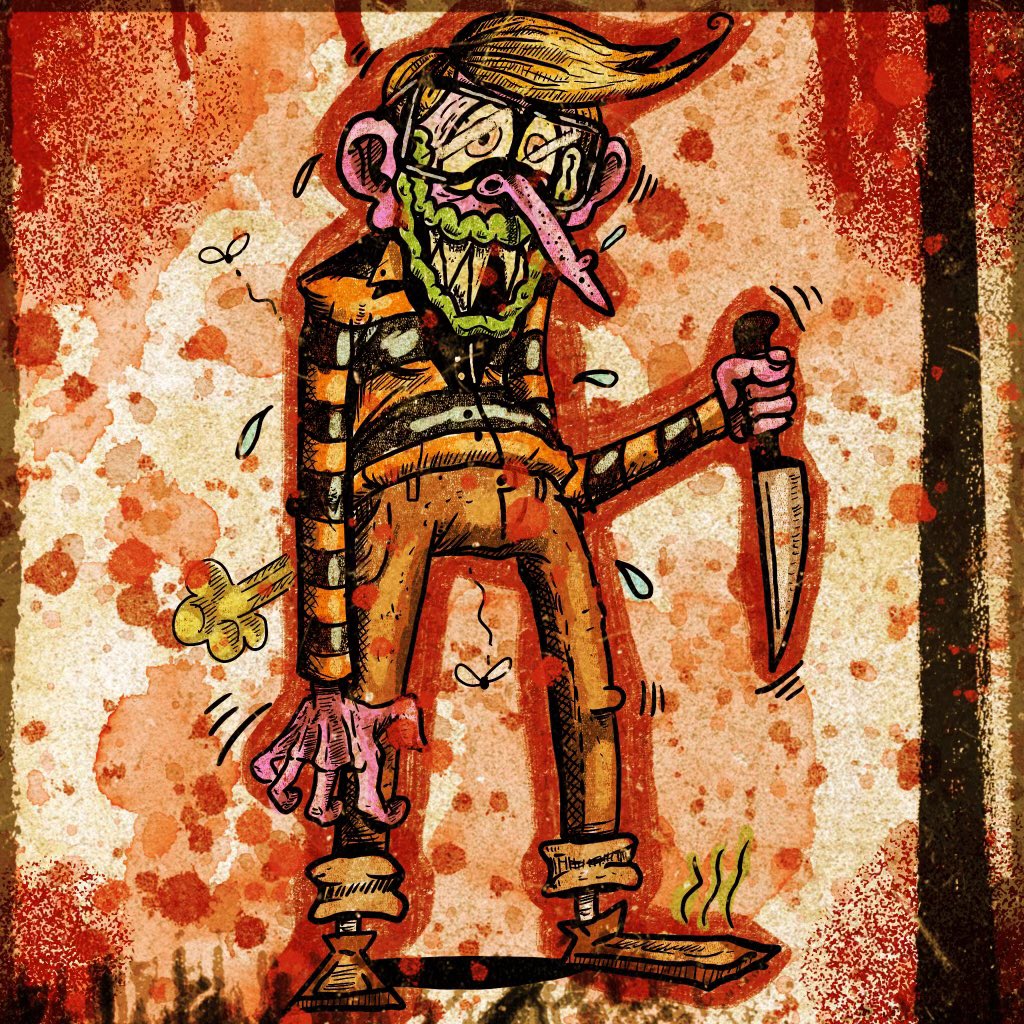 Matthew_Heck13's tweet photo. October Drawing Challenge, Day 31: Serial Killer
#FrightFall2024 #ArtistOnX #illustrator #lowbrowart #weirdart #horrorart #halloween2024 https://t.co/QkJ005XI9z
