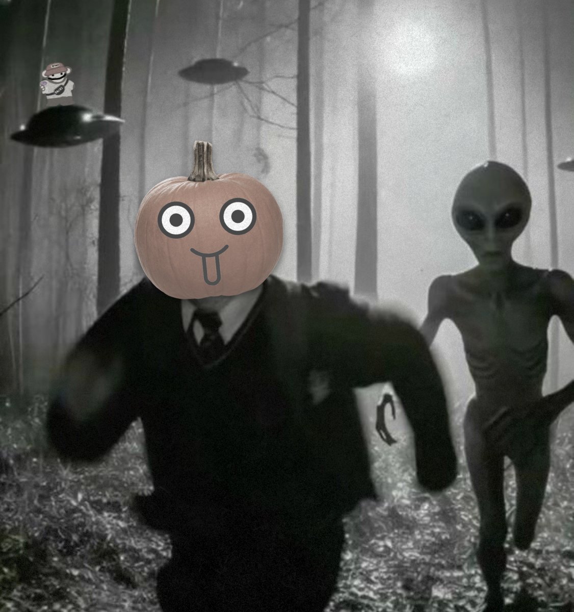 bonglovi's tweet photo. pumpkin STIX, his alien homie &amp; the crack puppet. 

#STIXHalloween https://t.co/OePHw8HEsI