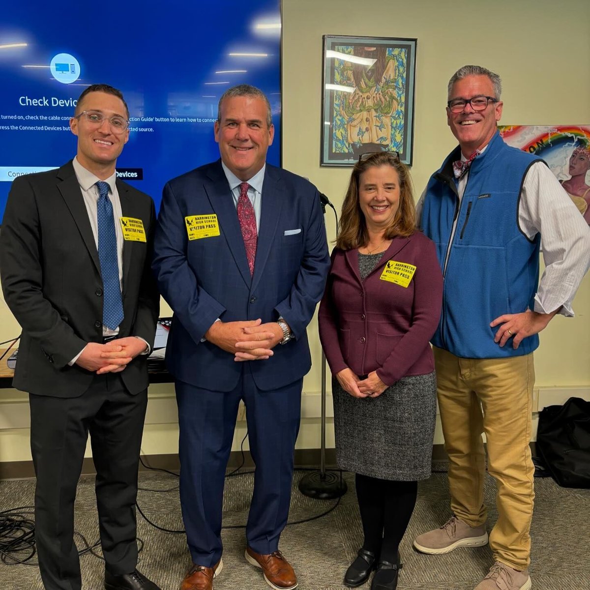 In celebration of Rhode Island’s Constitution Day, Zach Lyons spoke to students at Barrington High School. Zach, along w/Secretary of State Gregg Amore &amp; Judge Susan Pepin Fay, talked w/students about First Amendment law issues including its implication for social media &amp; AI.