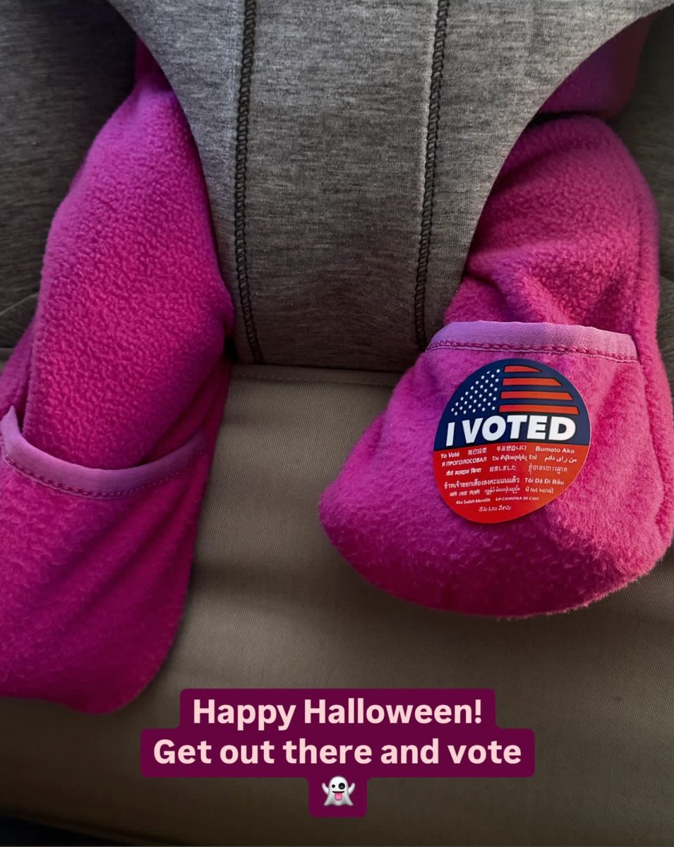 BABY JACK 🥹🥹 — Hailey Bieber via Instagram stories: "happy Halloween! Get out there and vote 👻"