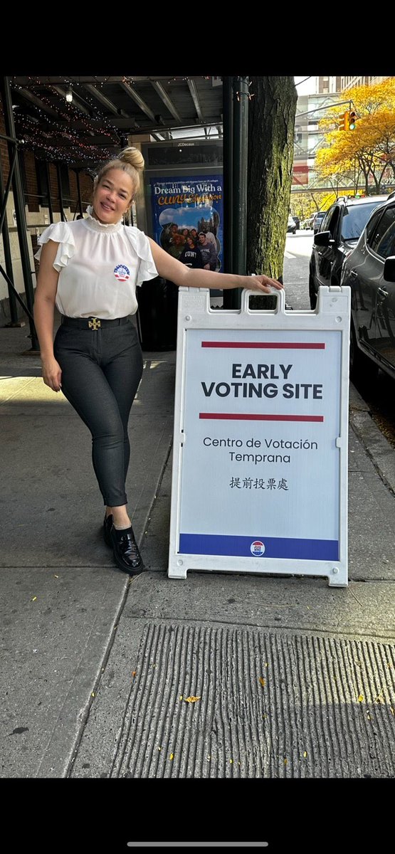 First Time Voter Alert!  This fall, NMIC helped Yudelka register to voter and we were so excited to see her at the polls this morning.  Have you cast your ballot yet?  Pledge to vote: bit.ly/48pV0MR